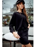 Fusta denim cu finisaj brut, negru 2397 - Magazin online - Boutique